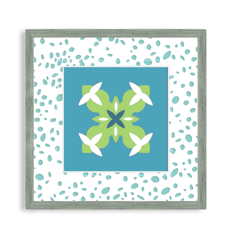  Wood Framed Art with silkscreen printed glass