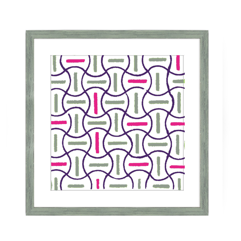  Wood Framed Art with silkscreen printed glass