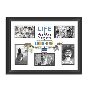 PS Framed Photo Collage  with Art glass/ mat/3D elements